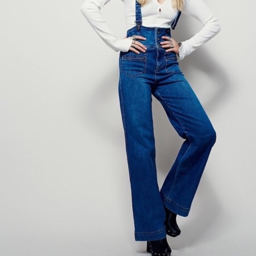 Rare Free People 70’s Penrose Flare Overall